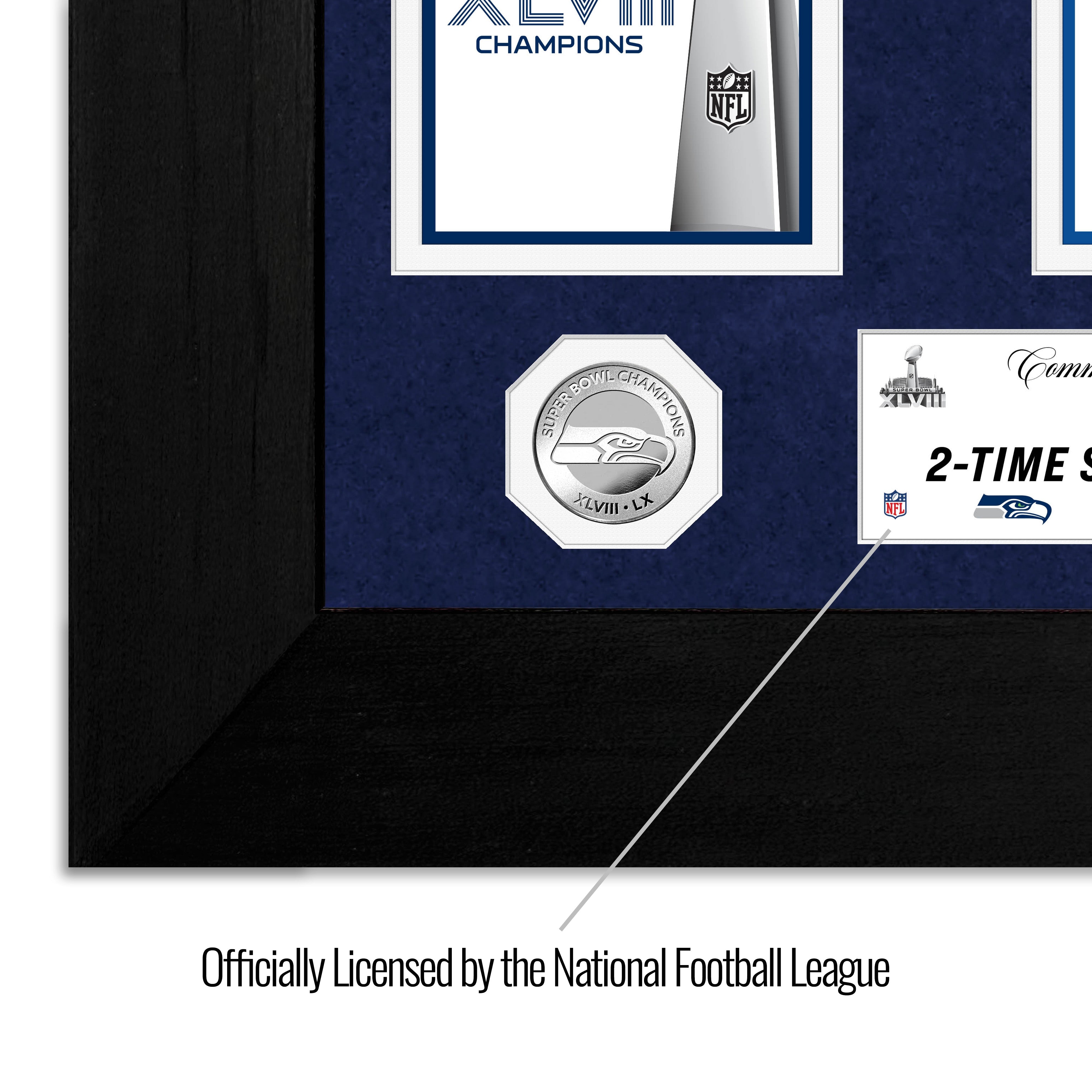 Seattle Seahawks Super Bowl Deluxe Champions Banner Collection Silver Coin Photo Mint - Sports Gifts, Sports Memorabilia, Sports Collectibles, Fan Shop