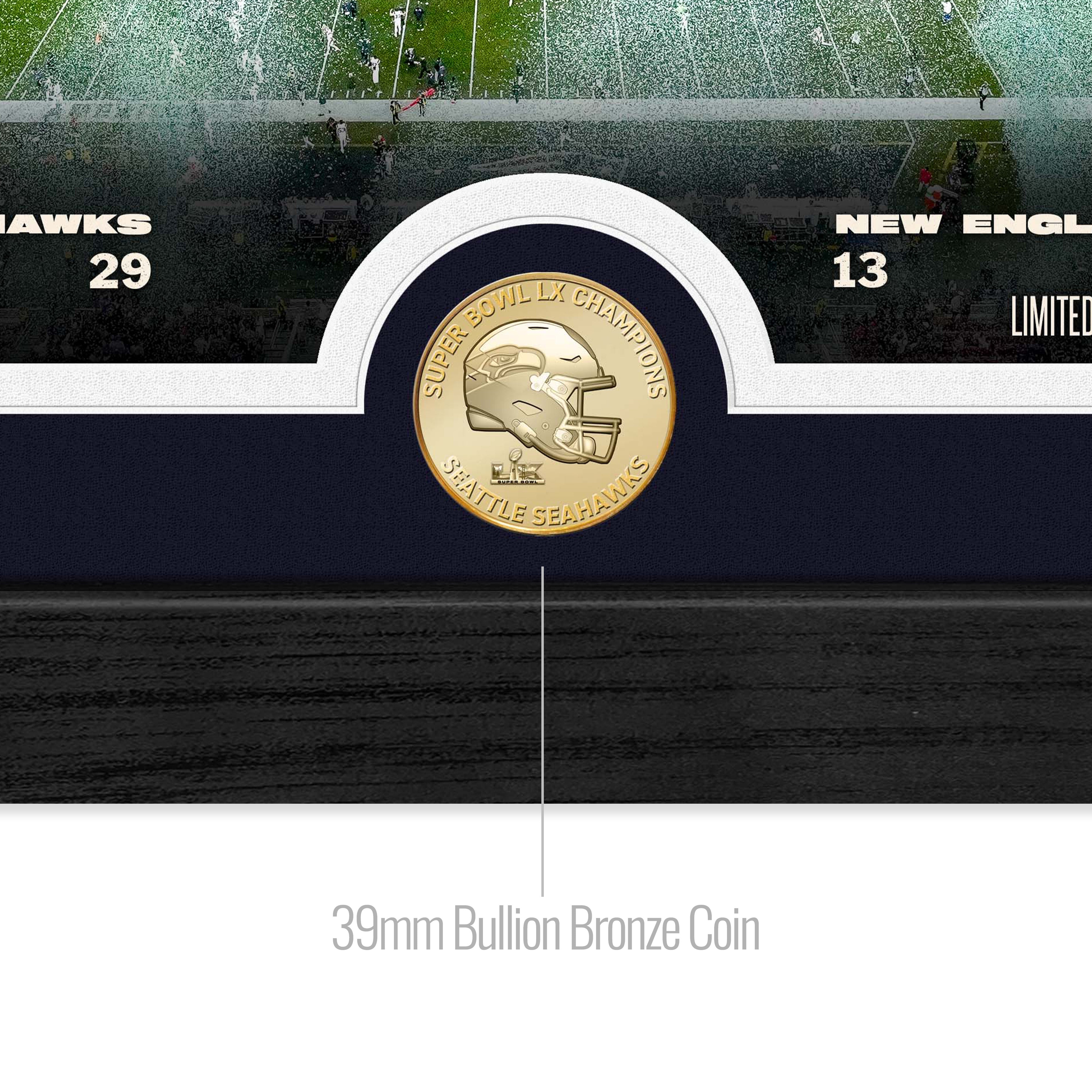 Seattle Seahawks Super Bowl LX Champions Celebration Bronze Coin Photo Mint - Sports Gifts, Sports Memorabilia, Sports Collectibles, Fan Shop