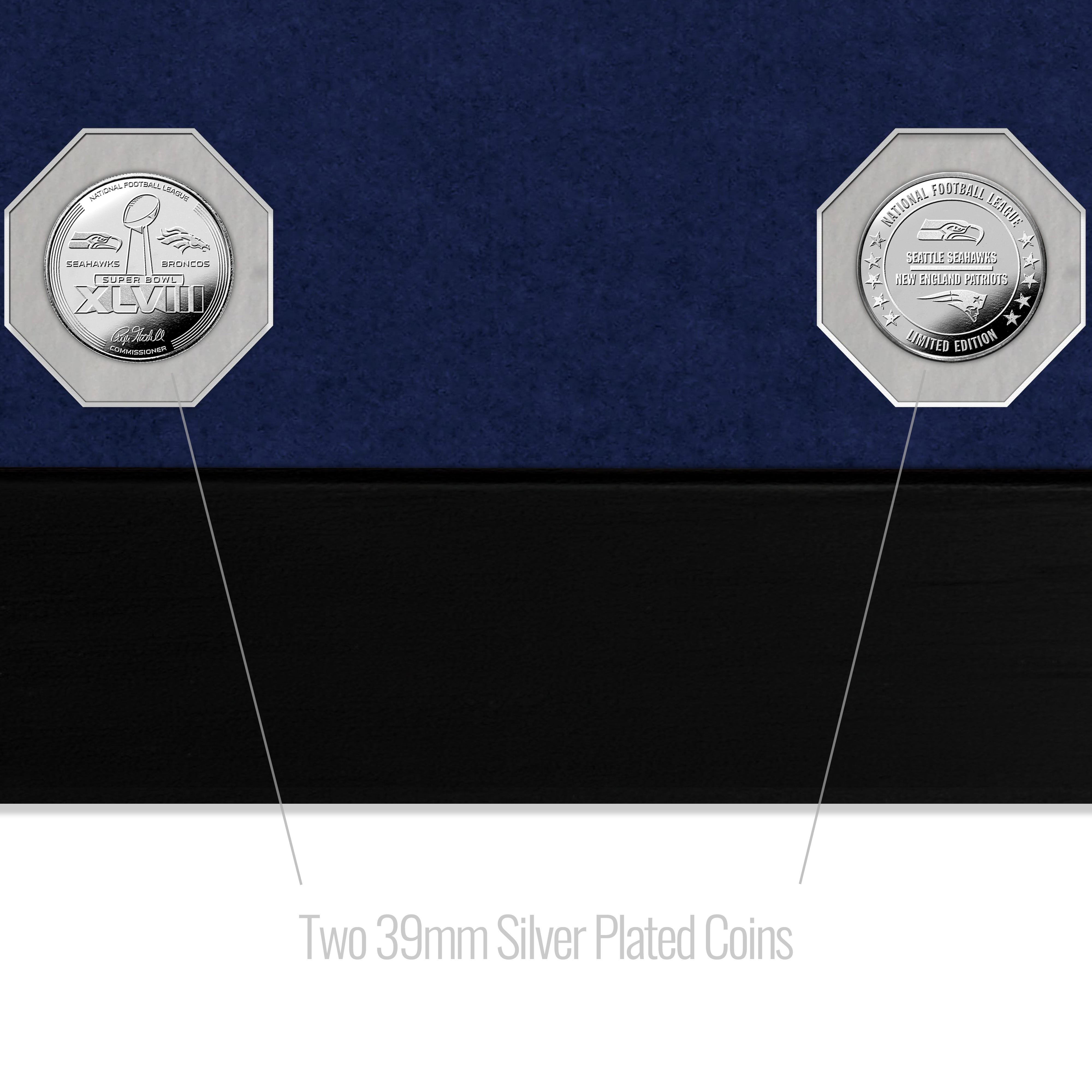 Seattle Seahawks Deluxe 2-Time Super Bowl Champions Ticket Collection Silver Coin Photo Mint - Sports Gifts, Sports Memorabilia, Sports Collectibles, Fan Shop