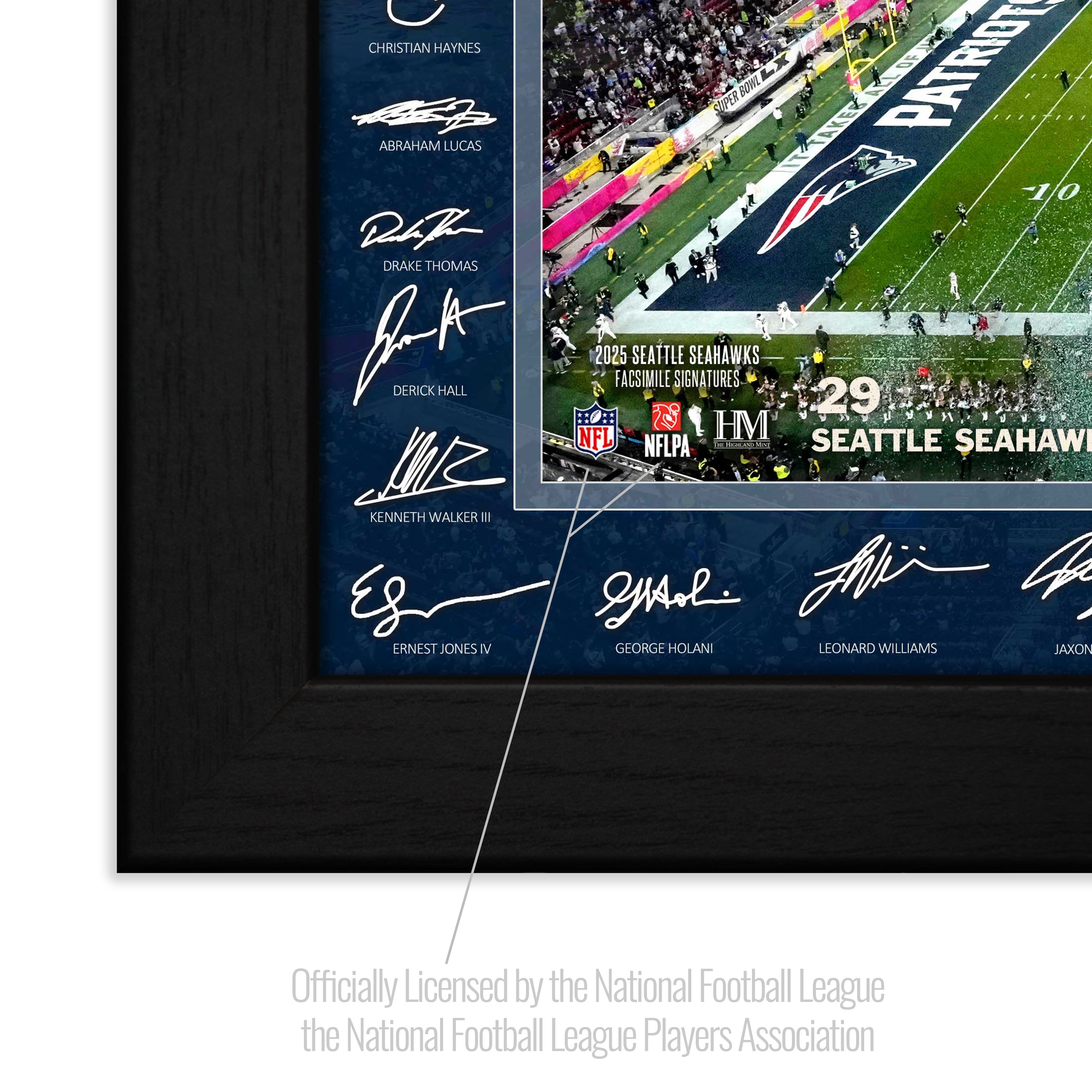 Seattle Seahawks Super Bowl LX Champions Signature Frame - Sports Gifts, Sports Memorabilia, Sports Collectibles, Fan Shop