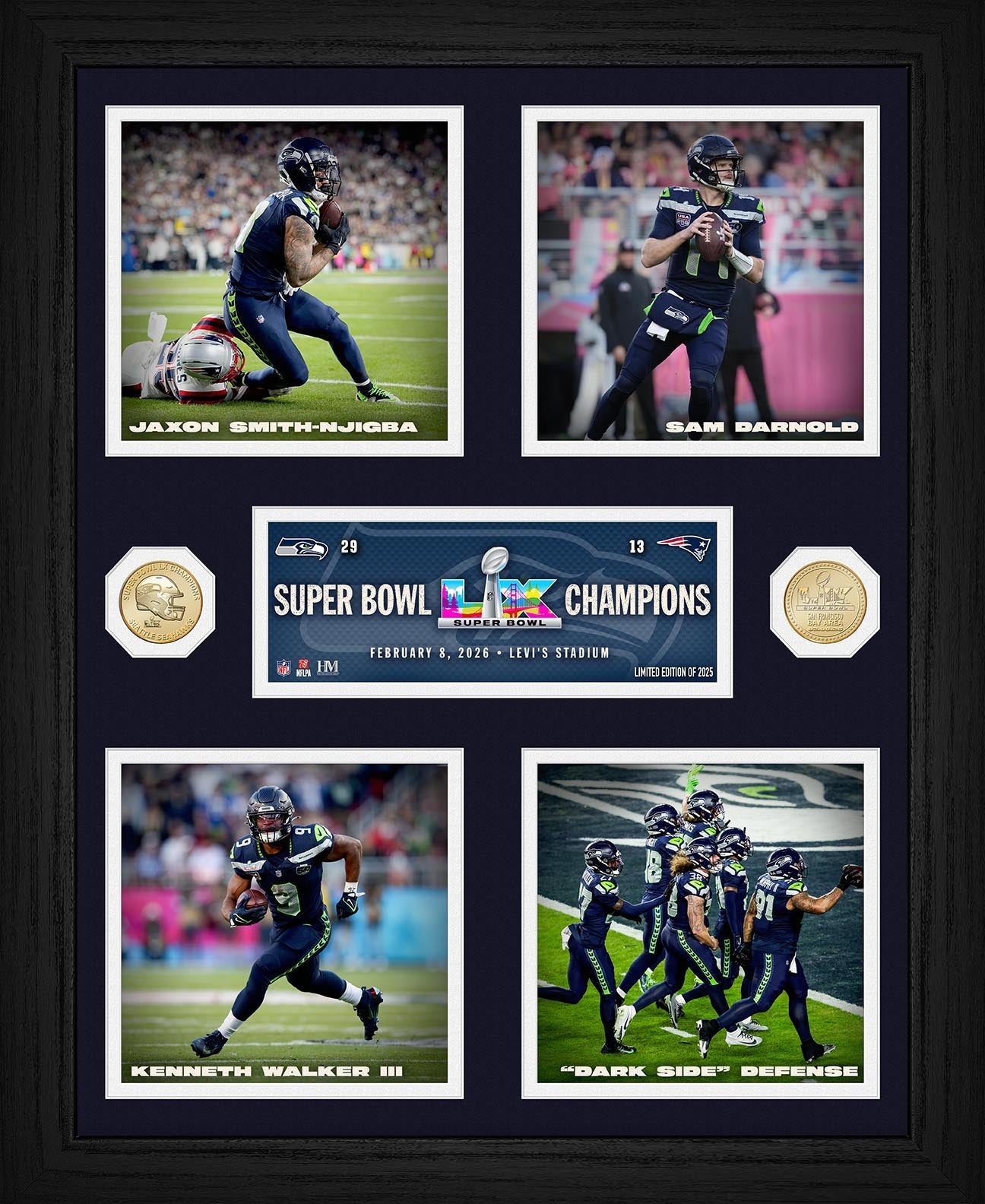 Seattle Seahawks Super Bowl LX Champions Memorable Moments Bronze Coin Photo Mint