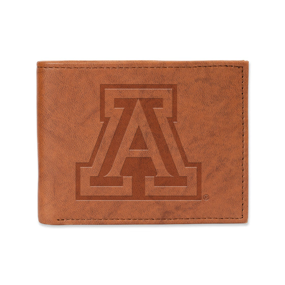 NCAA  Arizona Wildcats  Genuine Leather Billfold Wallet - 3.25" x 4.25" - Slim Style