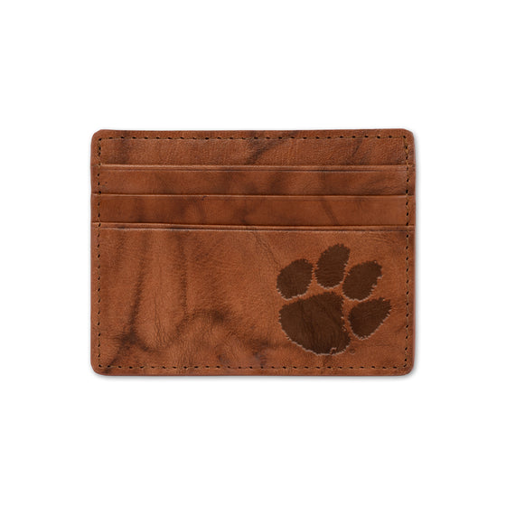 NCAA  Clemson Tigers  Embossed Leather Credit Cart Wallet