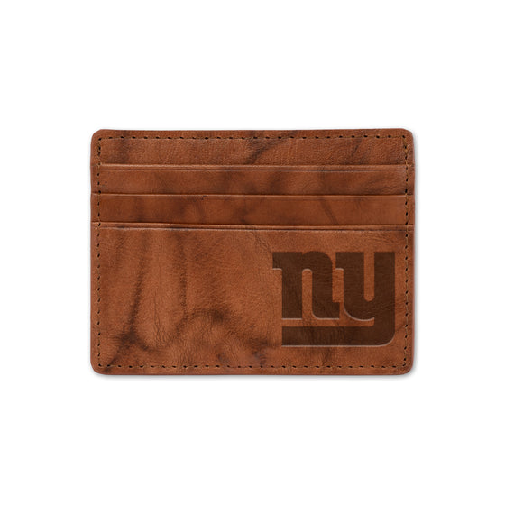 NFL Football New York Giants  Embossed Leather Credit Cart Wallet