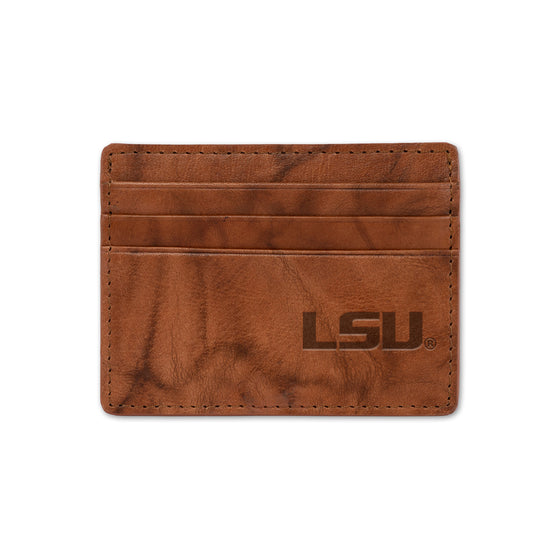 NCAA  LSU Tigers  Embossed Leather Credit Cart Wallet