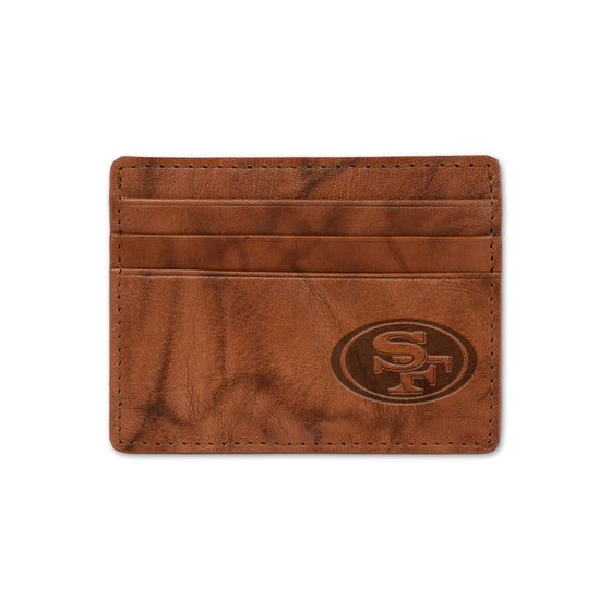 NFL Football San Francisco 49ers  Embossed Leather Credit Cart Wallet