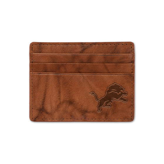 NFL Football Detroit Lions  Embossed Leather Credit Cart Wallet