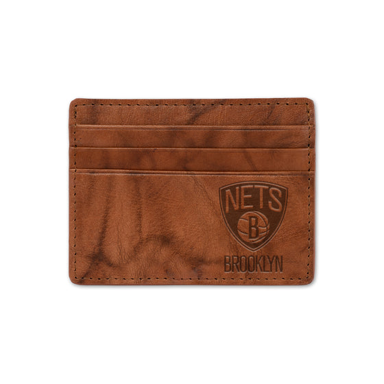 NBA Basketball Brooklyn Nets  Embossed Leather Credit Cart Wallet