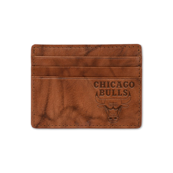 NBA Basketball Chicago Bulls  Embossed Leather Credit Cart Wallet