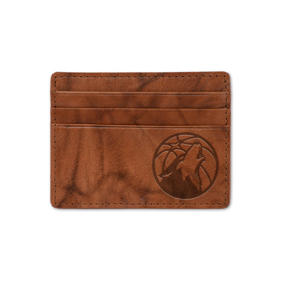 NBA Basketball Minnesota Timberwolves  Embossed Leather Credit Cart Wallet