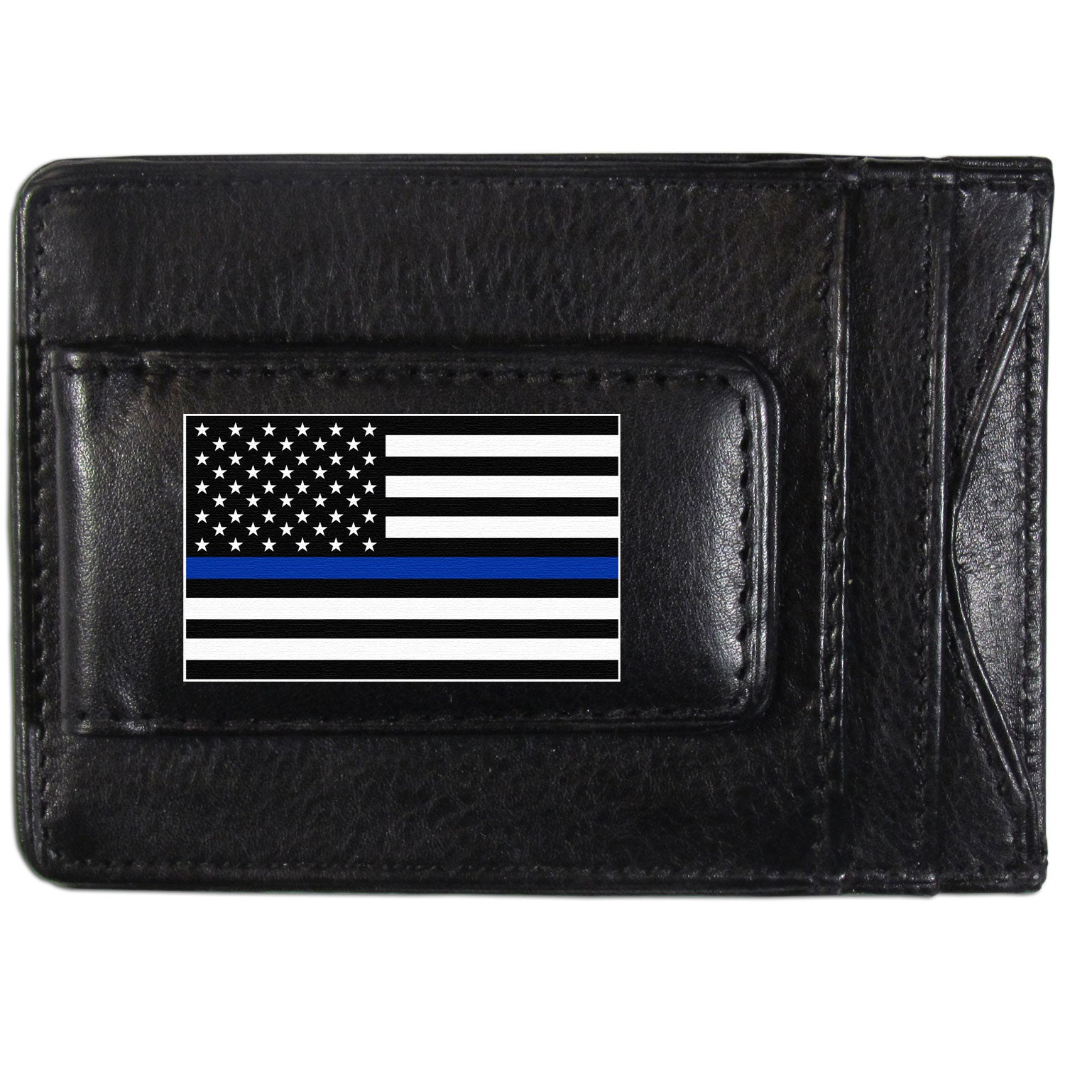 Thin Blue Line Navy Flag Leather Cash and Cardholder??