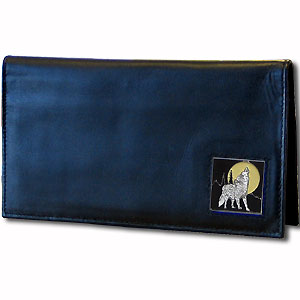 Checkbook Cover - Howling Wolf