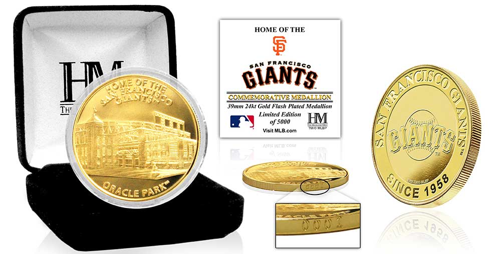 San Francisco Giants Stadium Gold Mint Coin - Sports Collectibles, Sports Memorabilia, Sports Fan Shop, Sports Gifts