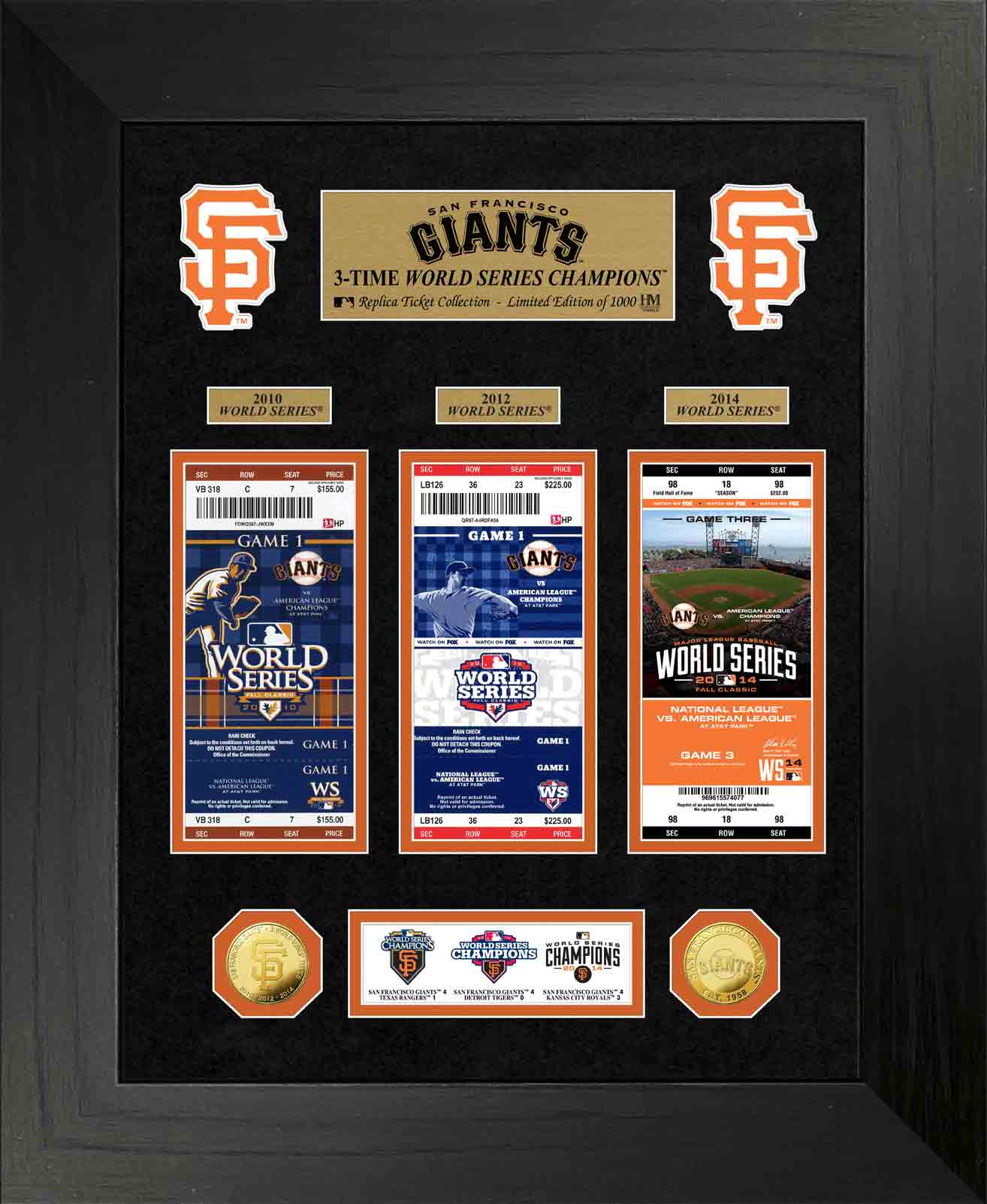 San Francisco Giants World Series Deluxe Gold Coin & Ticket Collection - Sports Collectibles, Sports Memorabilia, Sports Fan Shop, Sports Gifts