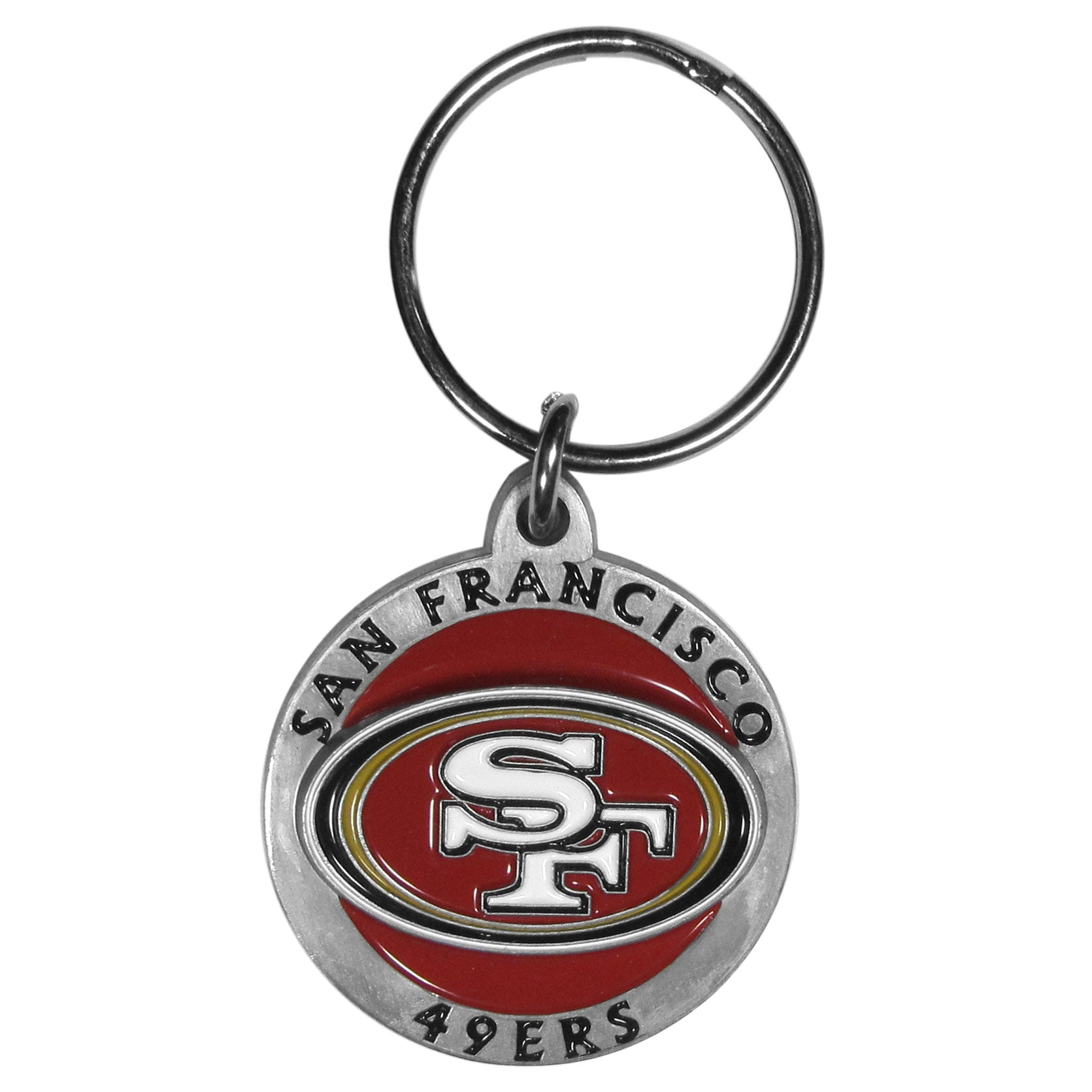 San Francisco 49ers Carved Metal Key Chain (SSKG)