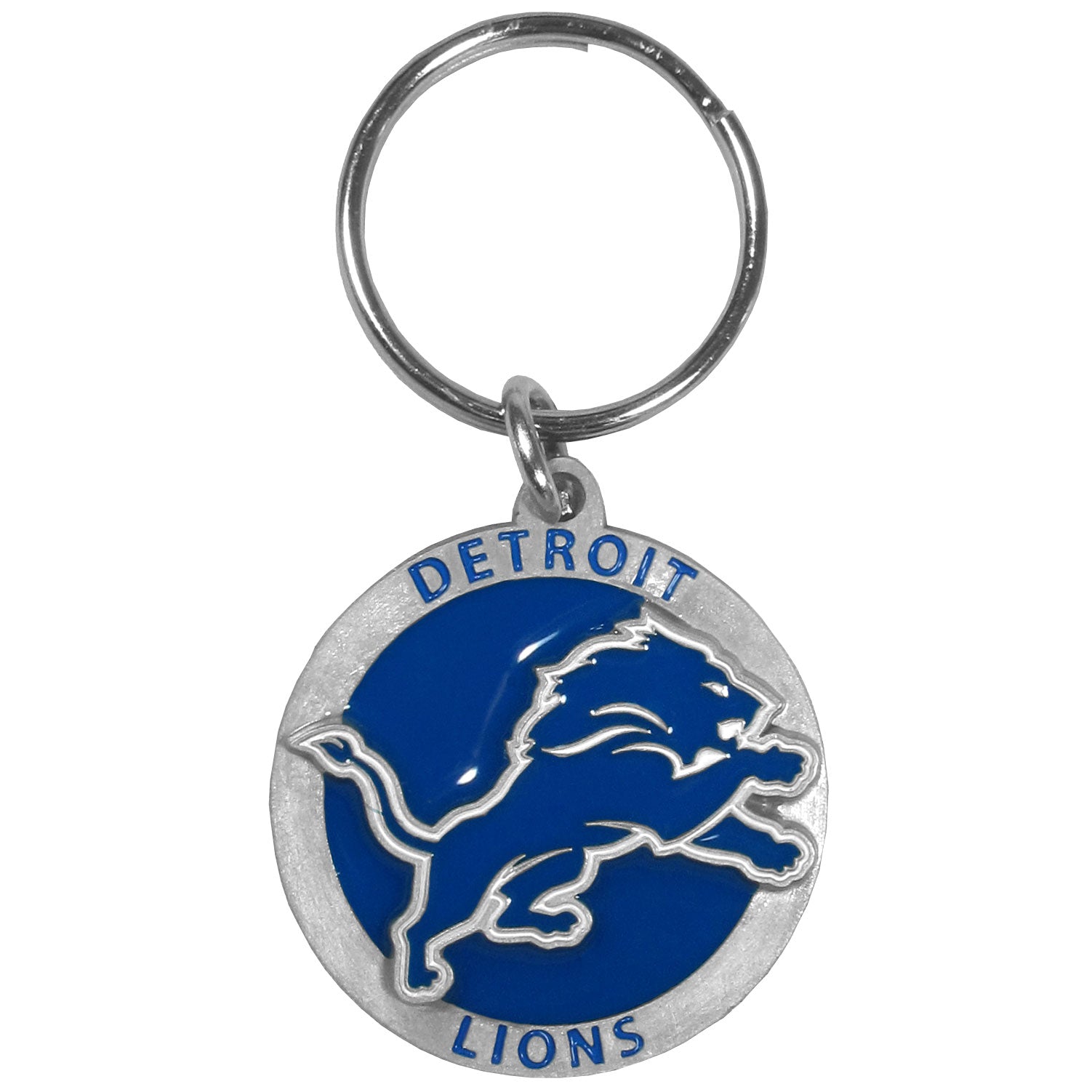 Detroit Lions Carved Metal Key Chain (SSKG)