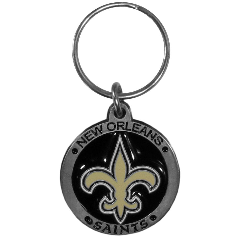 New Orleans Saints Carved Metal Key Chain (SSKG)