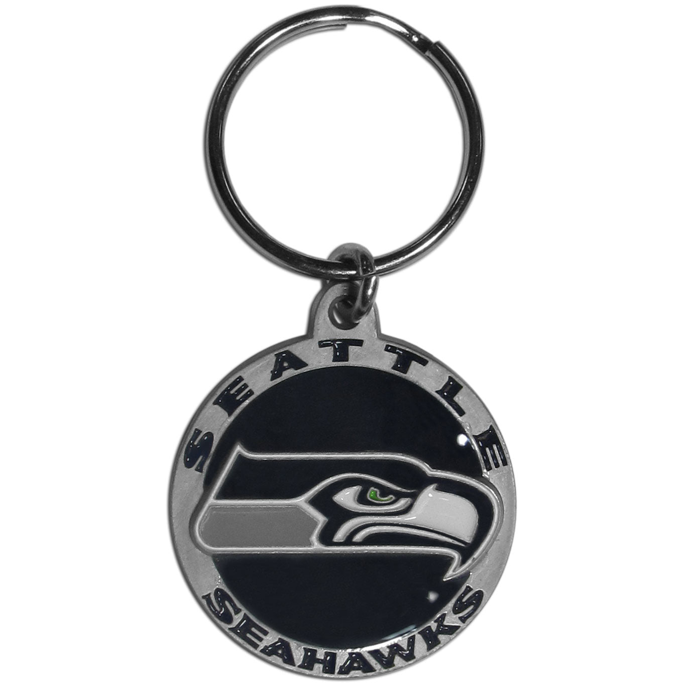 Seattle Seahawks Carved Metal Key Chain (SSKG)