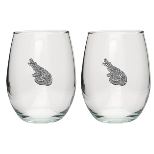 Alligator Stemless Goblets (Set Of 2) - Sports Collectibles, Sports Memorabilia, Sports Fan Shop, Sports Gifts