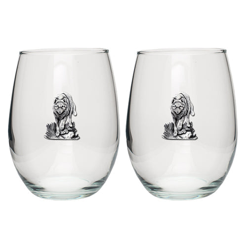 Wolf Stemless Goblets (Set of 2) - Sports Collectibles, Sports Memorabilia, Sports Fan Shop, Sports Gifts