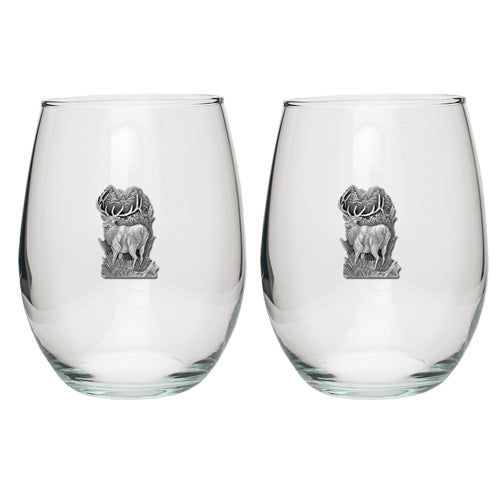 Elk Stem Goblets (Set of 2) - Sports Collectibles, Sports Memorabilia, Sports Fan Shop, Sports Gifts