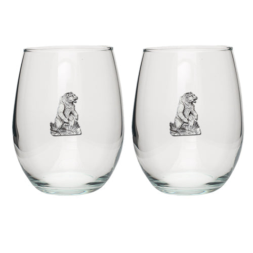 Grizzly Bear Stemless Goblets (Set of 2) - Sports Collectibles, Sports Memorabilia, Sports Fan Shop, Sports Gifts