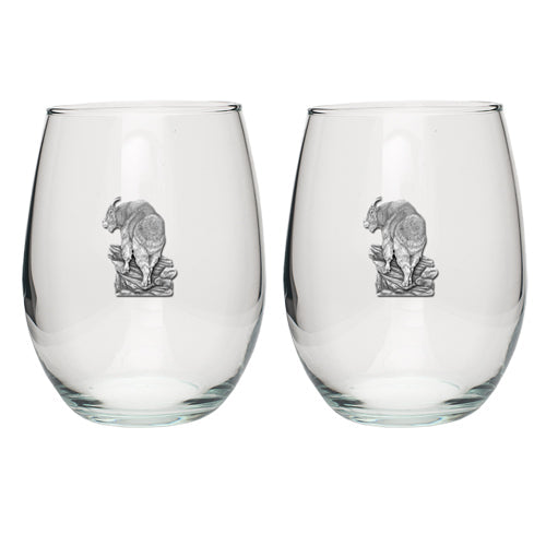 Mountain Goat Stemless Goblets (Set of 2) - Sports Collectibles, Sports Memorabilia, Sports Fan Shop, Sports Gifts