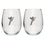 Pheasant Stemless Goblets (Set of 2) - Sports Collectibles, Sports Memorabilia, Sports Fan Shop, Sports Gifts