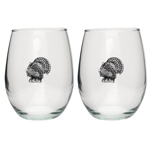 Turkeys Stemless Goblets (Set of 2) - Sports Collectibles, Sports Memorabilia, Sports Fan Shop, Sports Gifts