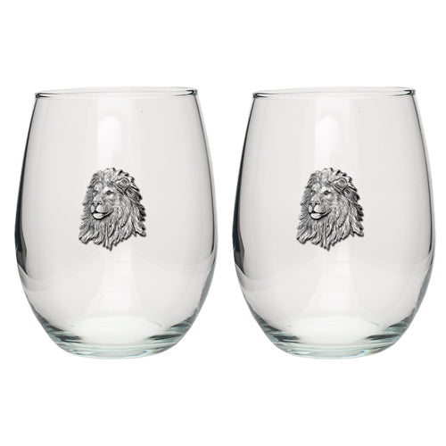 Lion Stemless Goblets (Set of 2) - Sports Collectibles, Sports Memorabilia, Sports Fan Shop, Sports Gifts