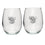 Cape Buffalo Stemless Goblets (Set of 2) - Sports Collectibles, Sports Memorabilia, Sports Fan Shop, Sports Gifts