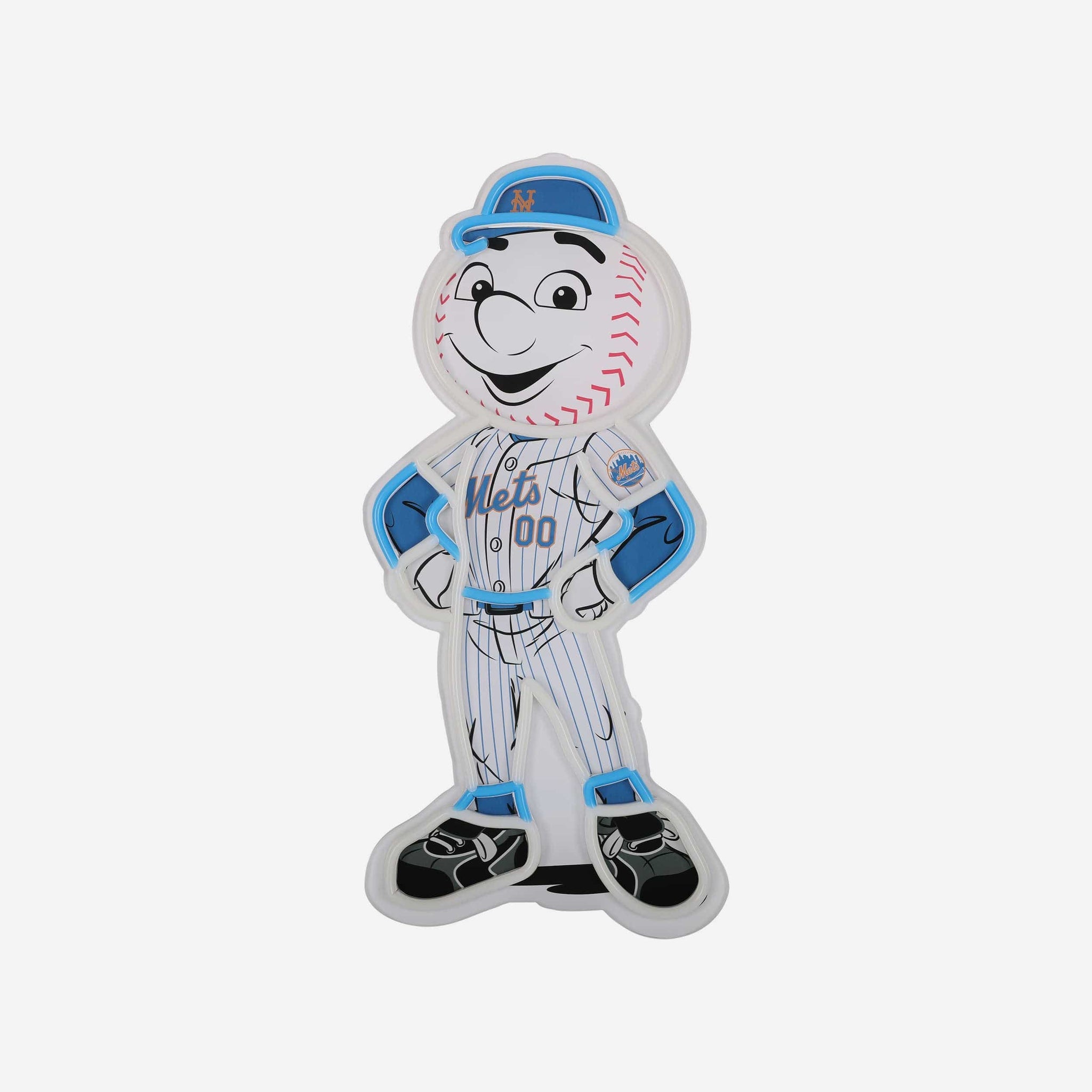 Mr Met New York Mets LED Neon Light Up Mascot Sign - Sports Gifts, Sports Memorabilia, Sports Collectibles, Fan Shop