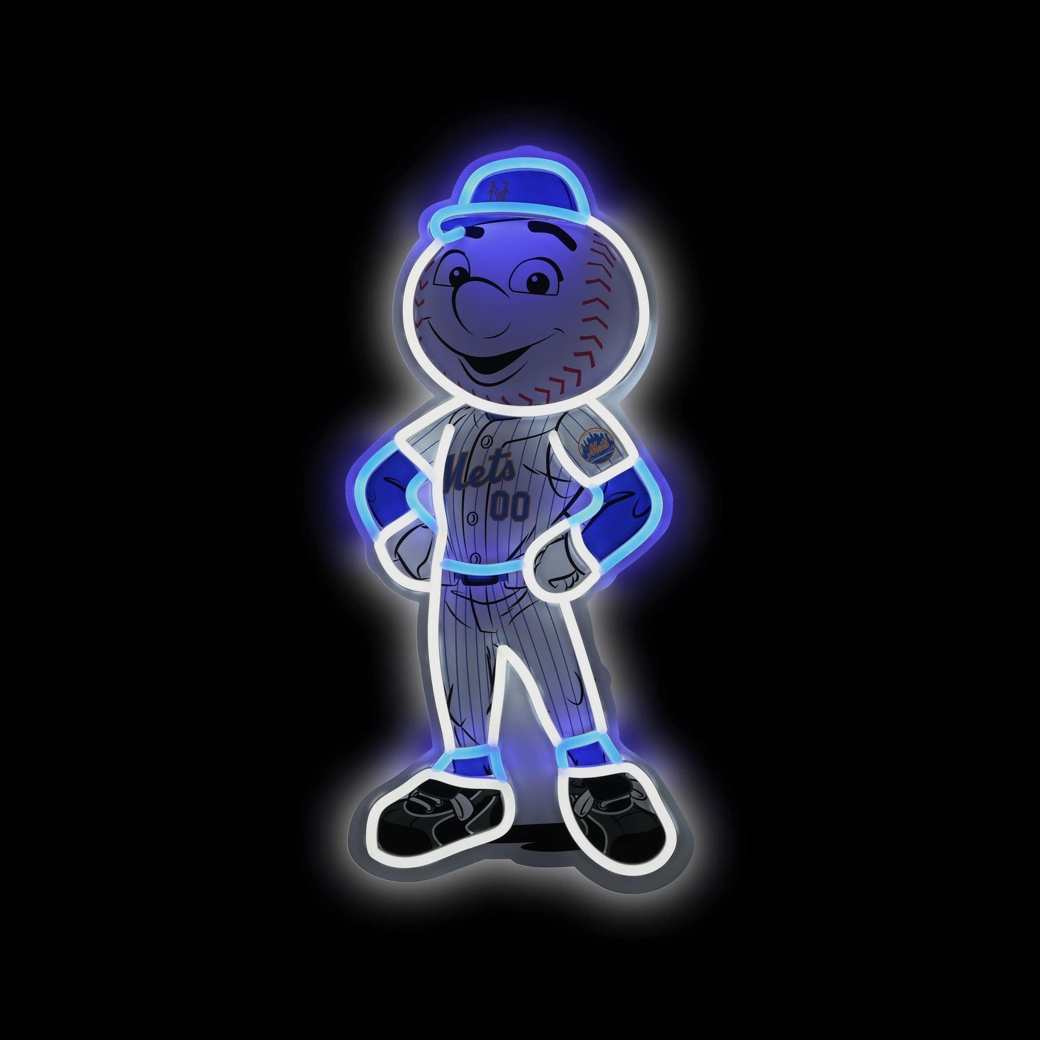 Mr Met New York Mets LED Neon Light Up Mascot Sign - Sports Gifts, Sports Memorabilia, Sports Collectibles, Fan Shop