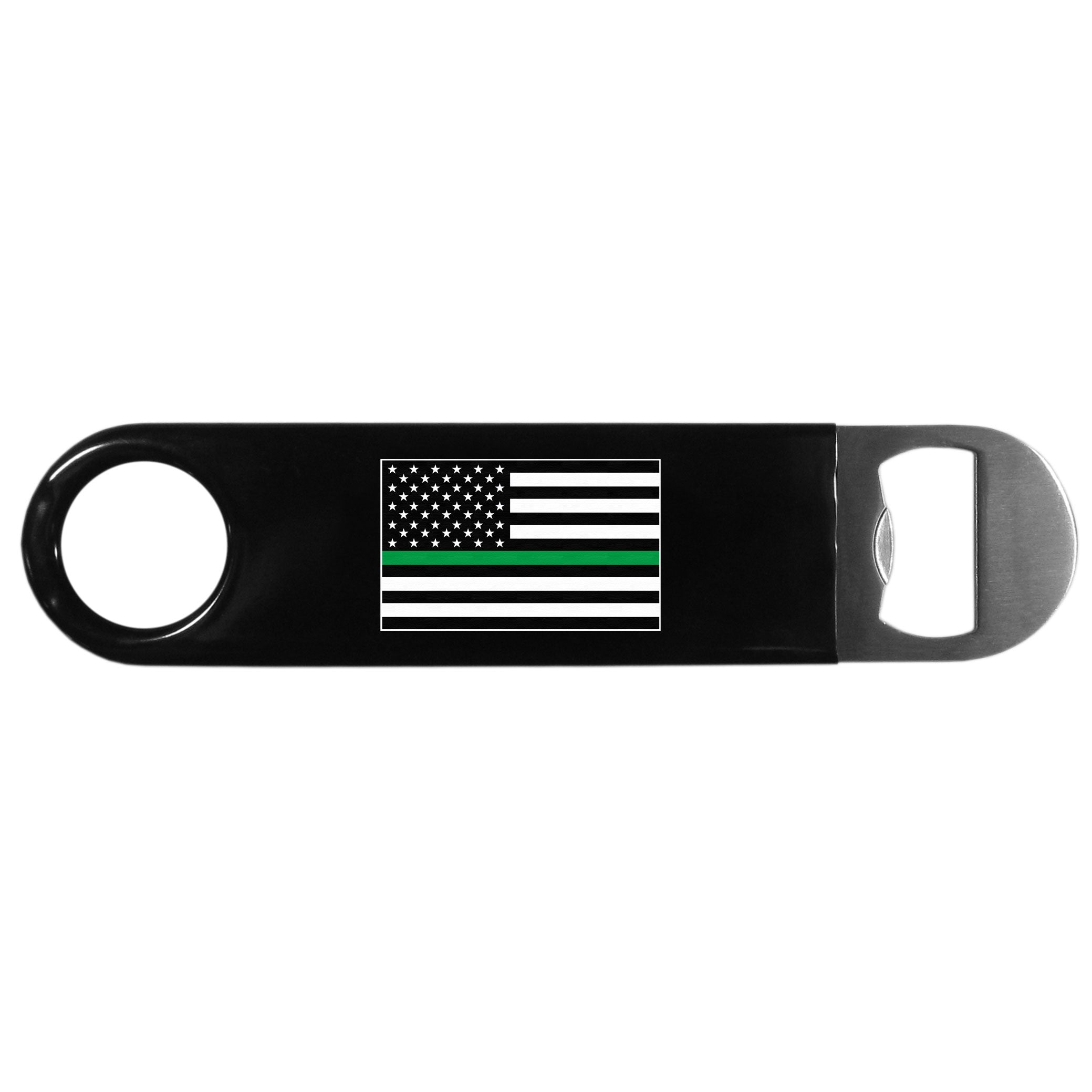 Thin Green Line Army Flag Long Neck Bottle Opener