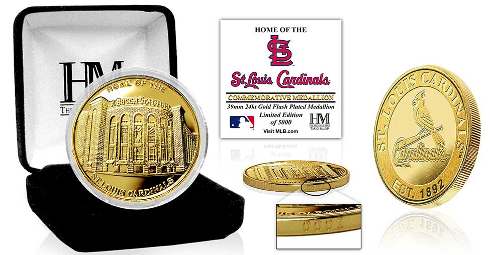 St. Louis Cardinals Stadium Gold Mint Coin - Sports Collectibles, Sports Memorabilia, Sports Fan Shop, Sports Gifts