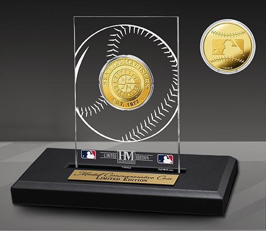 Seattle Mariners Acrylic Gold Coin - Sports Collectibles, Sports Memorabilia, Sports Fan Shop, Sports Gifts