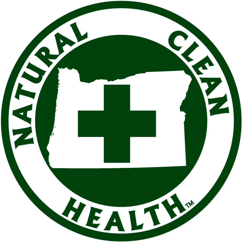 Oregon Natural, Clean, Health Medicinal Marijuana Round Auto Decal