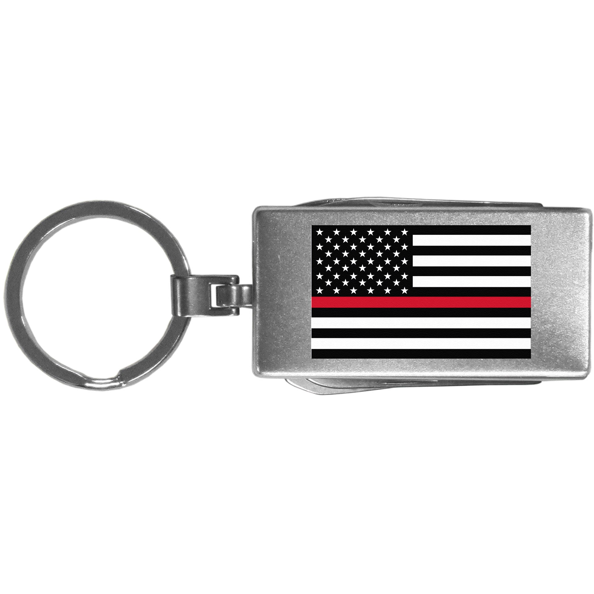 Thin Red Line Firefighter Flag Multi-tool Key Chain