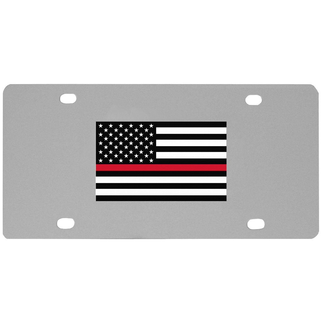 Thin Red Line Coast Guard Flag License Plate Wall Plaque