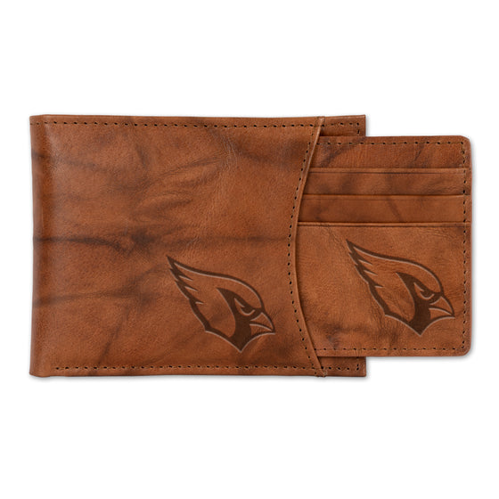 NFL Football Arizona Cardinals  Genuine Leather Slider Wallet - 2 Gifts in One