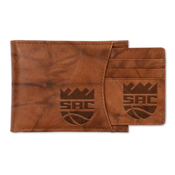 NBA Basketball Sacramento Kings  Genuine Leather Slider Wallet - 2 Gifts in One