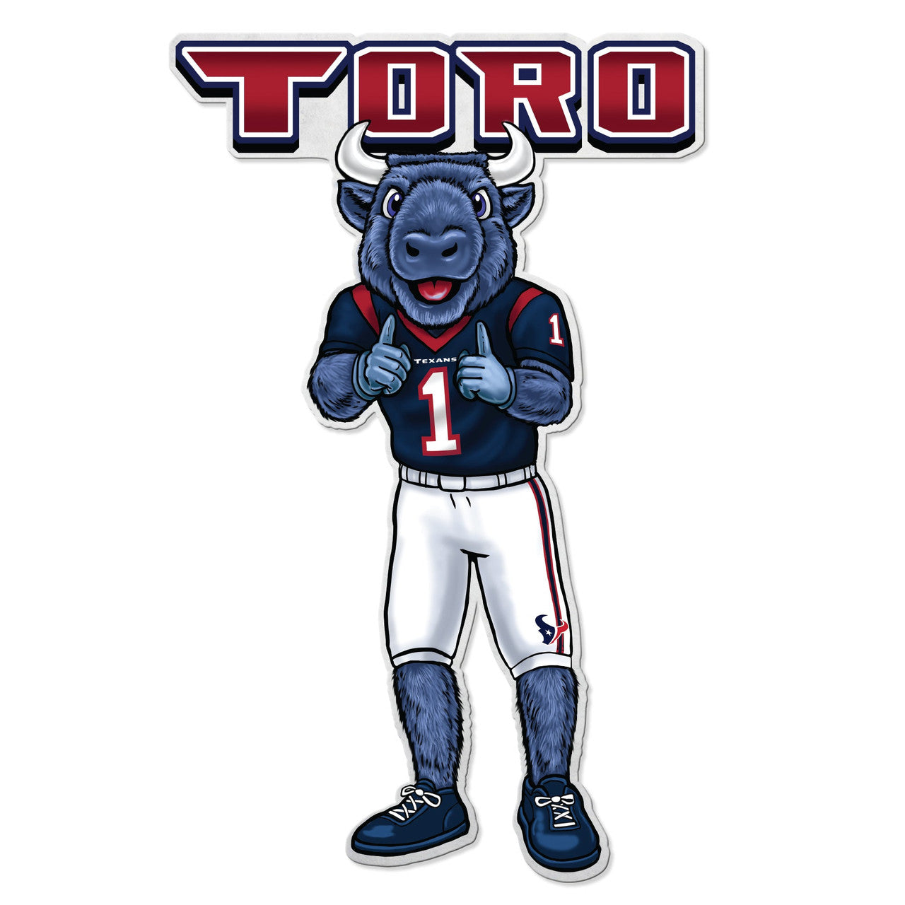 Houston Texans Pennant Shape Cut Mascot Design - Sports Collectibles, Sports Memorabilia, Sports Fan Shop, Sports Gifts