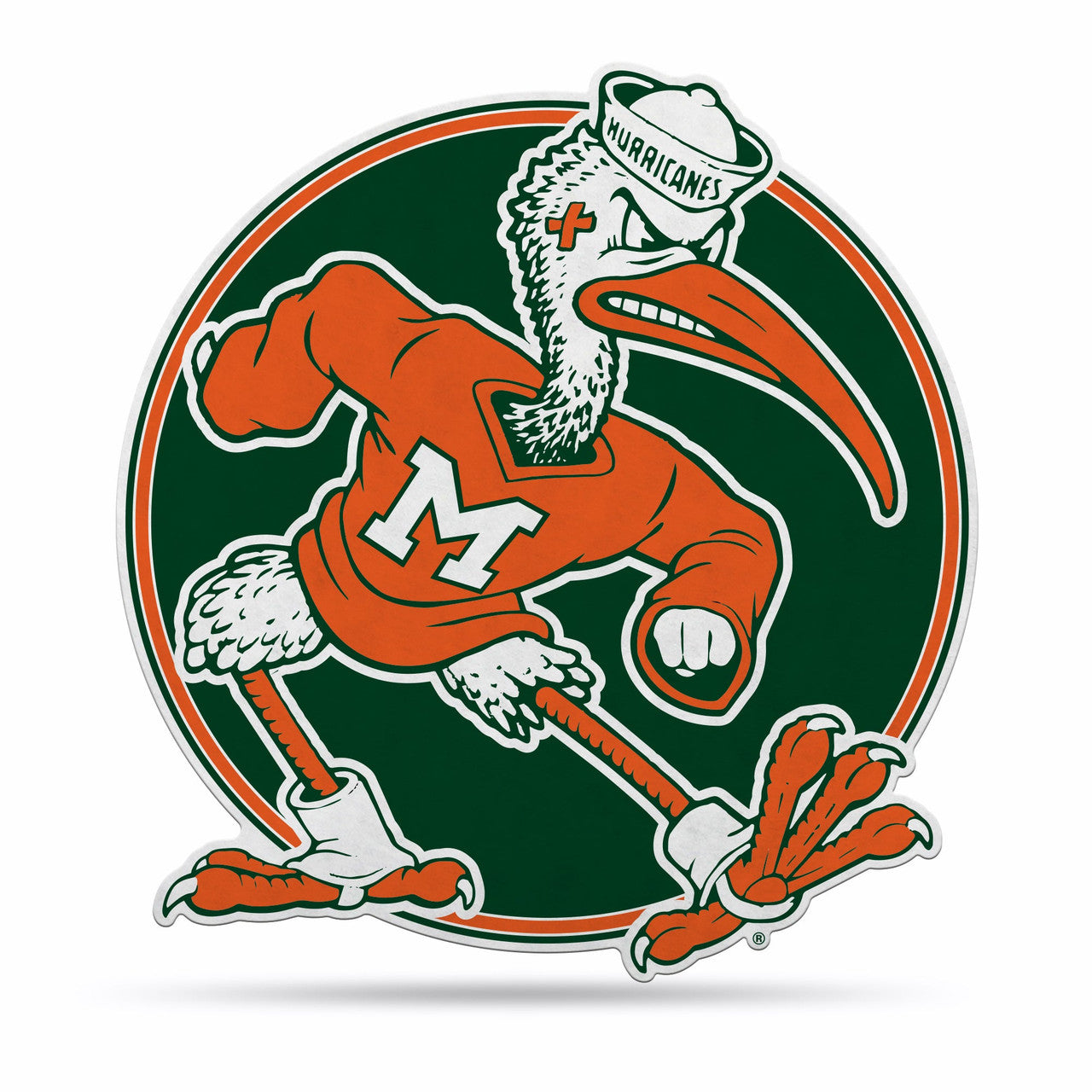 Miami Hurricanes Pennant Shape Cut Mascot Design - Sports Collectibles, Sports Memorabilia, Sports Fan Shop, Sports Gifts