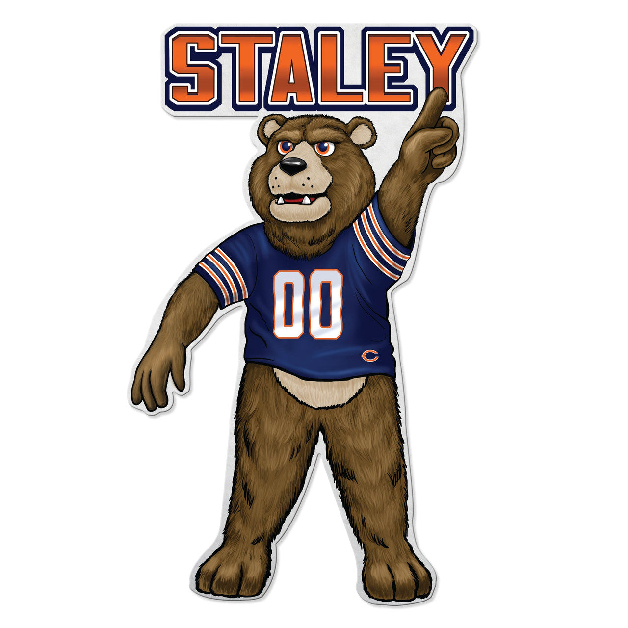 Chicago Bears Pennant Shape Cut Mascot Design - Sports Collectibles, Sports Memorabilia, Sports Fan Shop, Sports Gifts