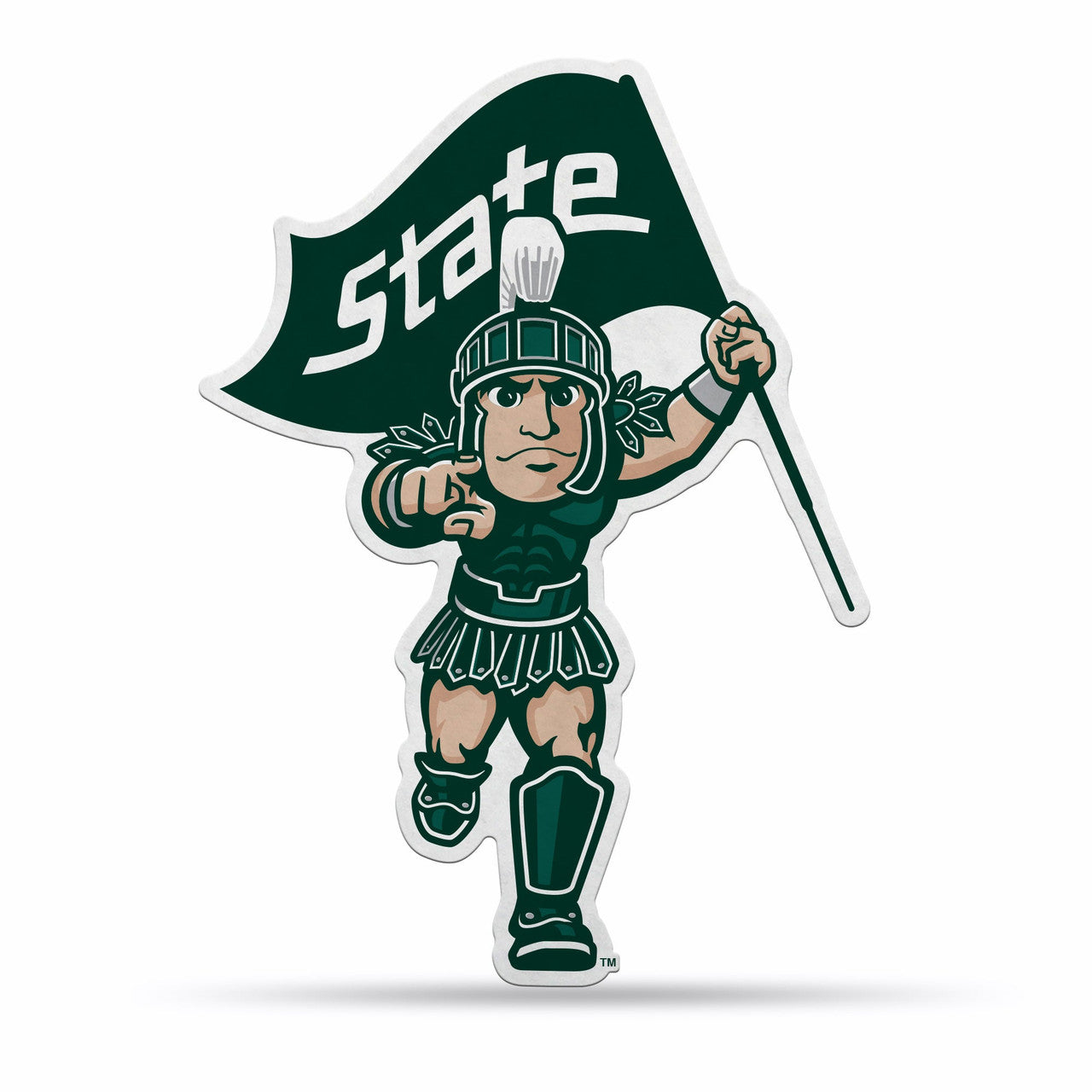 Michigan State Spartans Pennant Shape Cut Mascot Design - Sports Collectibles, Sports Memorabilia, Sports Fan Shop, Sports Gifts