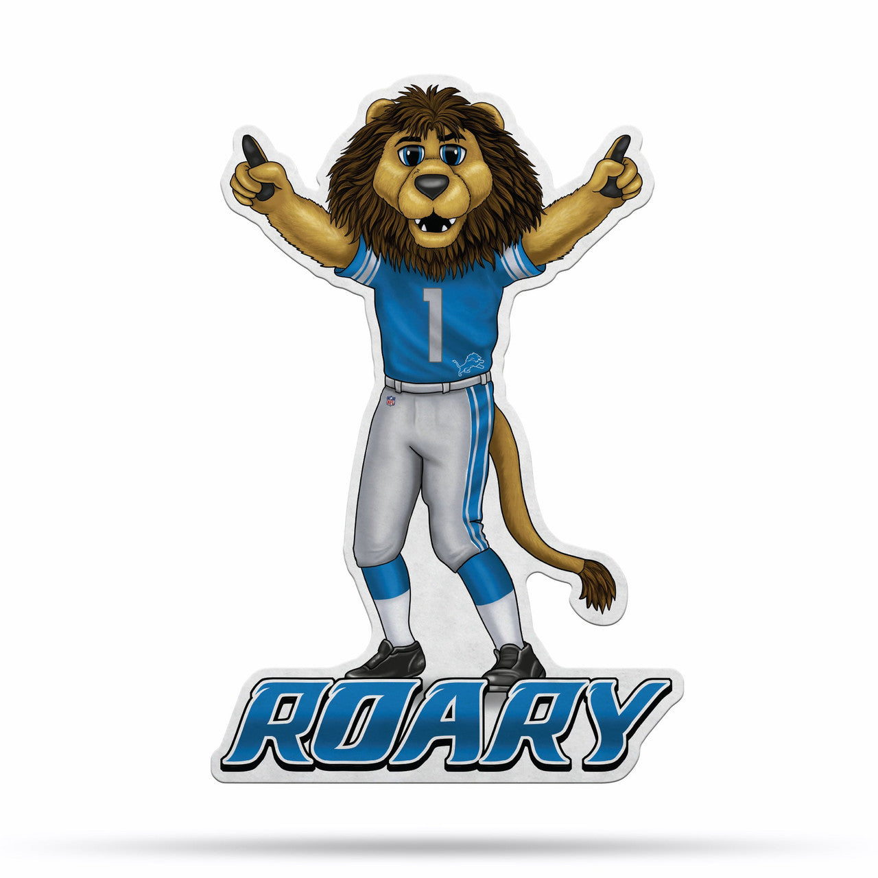 Detroit Lions Pennant Shape Cut Mascot Design - Sports Collectibles, Sports Memorabilia, Sports Fan Shop, Sports Gifts
