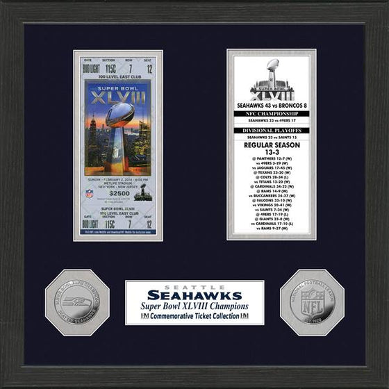 Seattle Seahawks Super Bowl Championship Ticket Collection - 757 Sports Collectibles