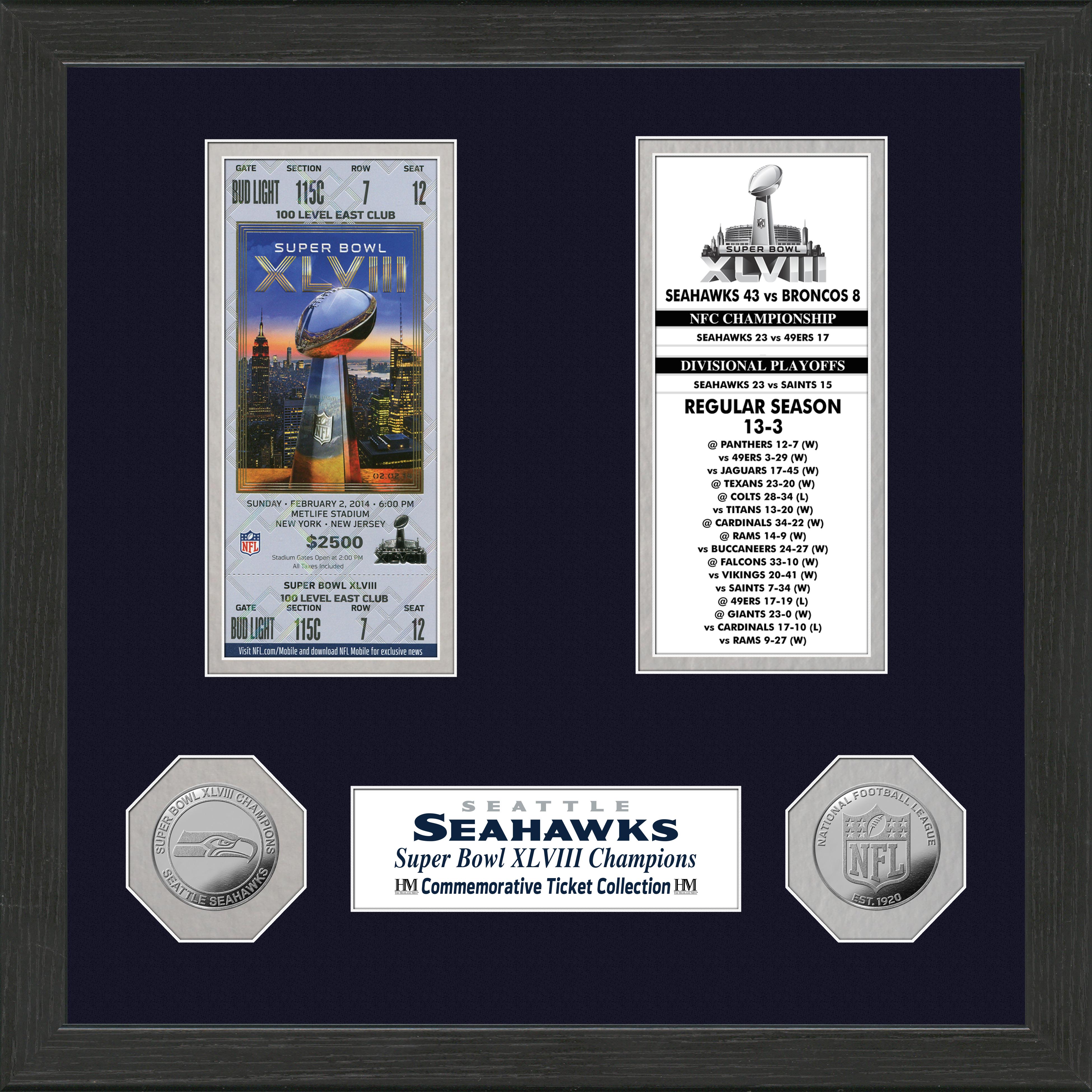 Seattle Seahawks Super Bowl Ticket Collection - Sports Collectibles, Sports Memorabilia, Sports Fan Shop, Sports Gifts