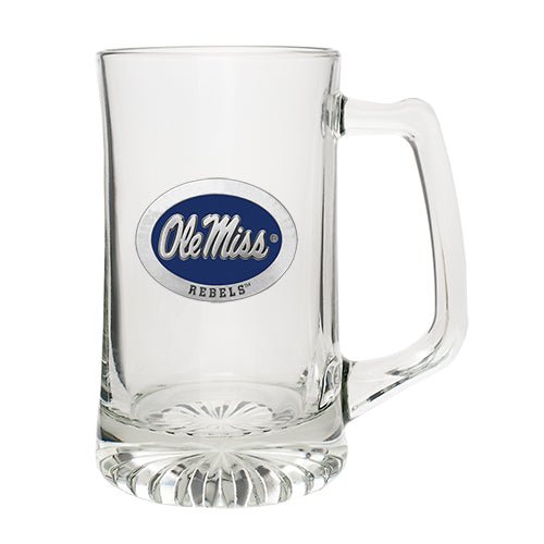 University of Mississippi "Ole Miss" Blue Logo Super Stein - Sports Gifts, Sports Memorabilia, Sports Collectibles, Fan Shop