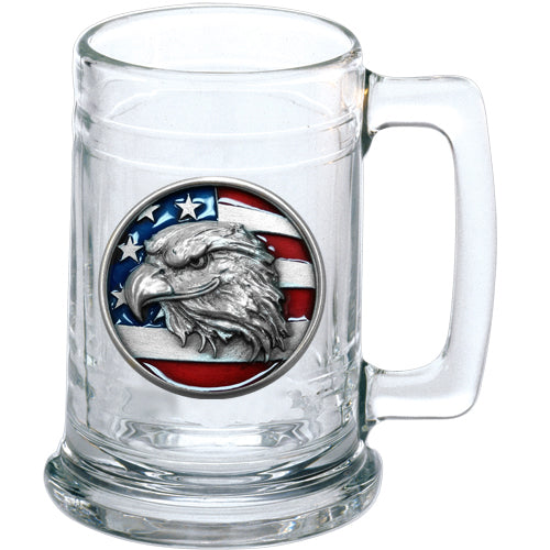 Eagle Head w/ Flag Stein - Sports Collectibles, Sports Memorabilia, Sports Fan Shop, Sports Gifts